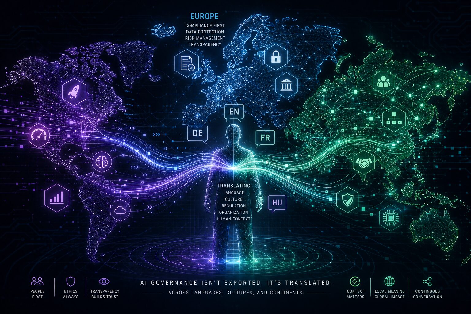 Governing AI in Four Languages and Three Continents: Here’s What Changes and What Doesn’t.